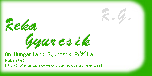 reka gyurcsik business card